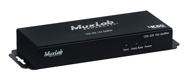 MUXLAB 500718 VIDEO SPLITTER 1x6 splitter, 12G-SDI, 4K/60Hz