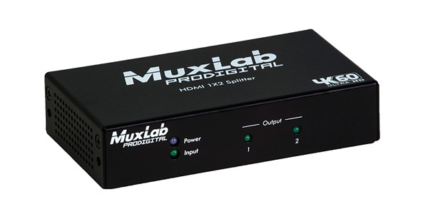 MUXLAB 500425 VIDEO SPLITTER 1x2 splitter, HDMI/HDBT, 4K/60, HDCP 1.4/2.2, 4K/60