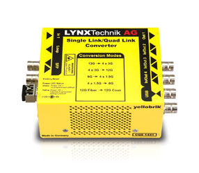 LYNX YELLOBRIK CQS 1441 CONVERTER 2SI quad to single link, bi-directional, 12G 4K-UHD/3G or 6G/1.5G