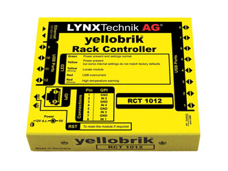 LYNX YELLOBRIK RCT 1012 RACK CONTROLLER UNIT with USB to LAN connection to remote control software