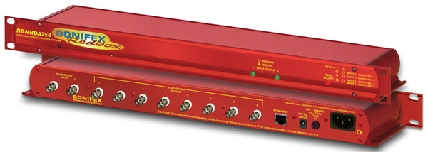 SONIFEX RB-VHDA2X4 DISTRIBUTION AMPLIFIER Video 3G/HD/SD-SDI, 2x8, 10x BNC