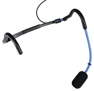 TRANTEC HM-66 (X66-BL) MICROPHONE Headworn, aerobics, supercardioid, mini XLR4, blue