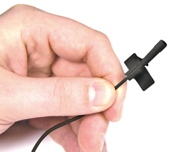 TRANTEC SJ212-B-R MICROPHONE Lapel, 40Hz-18kHz, for radiomic, 12dB pad, screw jack, black