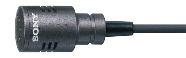 SONY ECM-166BMP MICROPHONE Lapel, uni-directional, for UWP series radiomic, screw jack, black