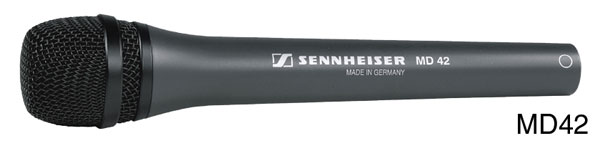 SENNHEISER MD 42 MICROPHONE Dynamic, omni, handheld interview