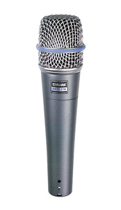 SHURE BETA 57A MICROPHONE Instrument/vocal, supercardioid, dynamic, for snare/brass/guitar cab