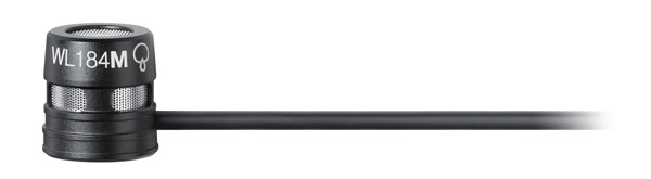 SHURE WL184M MICROPHONE Lavalier, condenser, supercardioid, TA4F connector, black