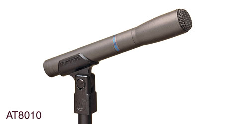 AUDIO-TECHNICA AT8010 MICROPHONE ENG, interview, omni condenser, phantom/battery, LF filter
