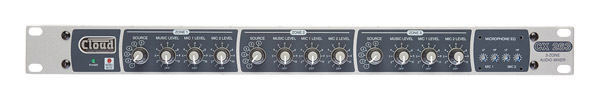 CLOUD CX263 ZONE MIXER Three zone, 2x mic, 6x stereo line in, 1x stereo, 2x mono out, 1U