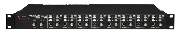 TASCAM MH-8 HEADPHONE AMPLIFIER For studio, stage and installation