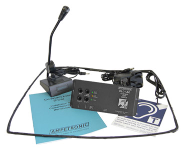 AMPETRONIC CLD1AC-CD LOOP DRIVER Compact, AC power, with desk microphone, with loop