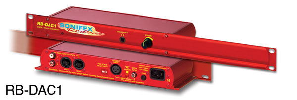 SONIFEX RB-DAC1 D/A CONVERTER Audio, AES/EBU or SPDIF in, 1U rackmount