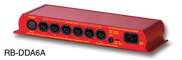 SONIFEX RB-DDA6A DISTRIBUTION AMPLIFIER Audio, AES/EBU digital, 1x6, 7x XLR