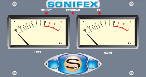 SONIFEX S2 MIXER S2-MVU VU meter panel
