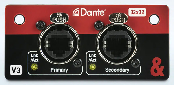 ALLEN & HEATH SQ DANTE 32X32 AUDIO INTERFACE CARD