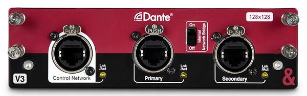 ALLEN & HEATH DANTE 128x128 NETWORK INTERFACE CARD Dante, 128-channel I/O