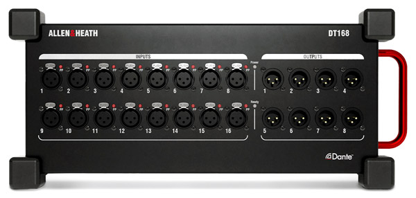 ALLEN & HEATH DT168 DANTE INTERFACE Portable, 16x inputs, 8x outputs, 3-pin XLR connections