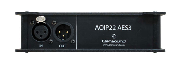 GLENSOUND AOIP22 AES3 AUDIO INTERFACE 1-input, AES3 to Dante/AES67, PoE