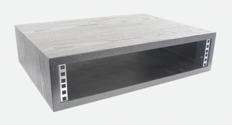 CANFORD ES4153802/BA DESKTOP SURFACE Pod 2U, 380mm deep, twin angles, Black Ash