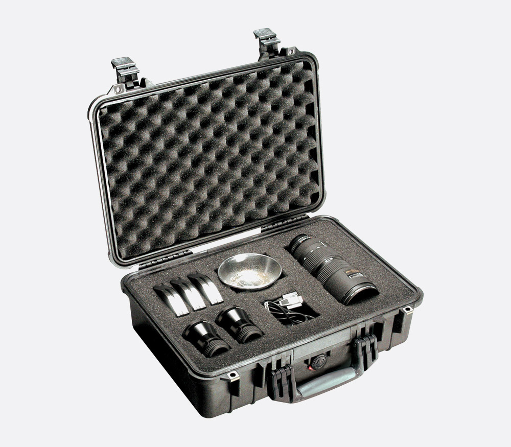 PELI 1150 PROTECTOR CASE Internal dimensions 211x147x95mm, with foam, black