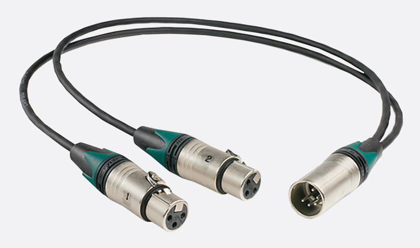 TECPRO YL972 Y-lead 5 pin XLR male to dual 3 pin XLR female