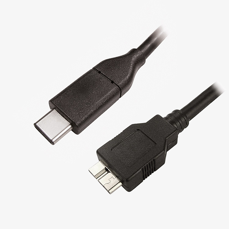 Usb Cable 3 1 Type C Male Type B Micro Male 1 Metre Black