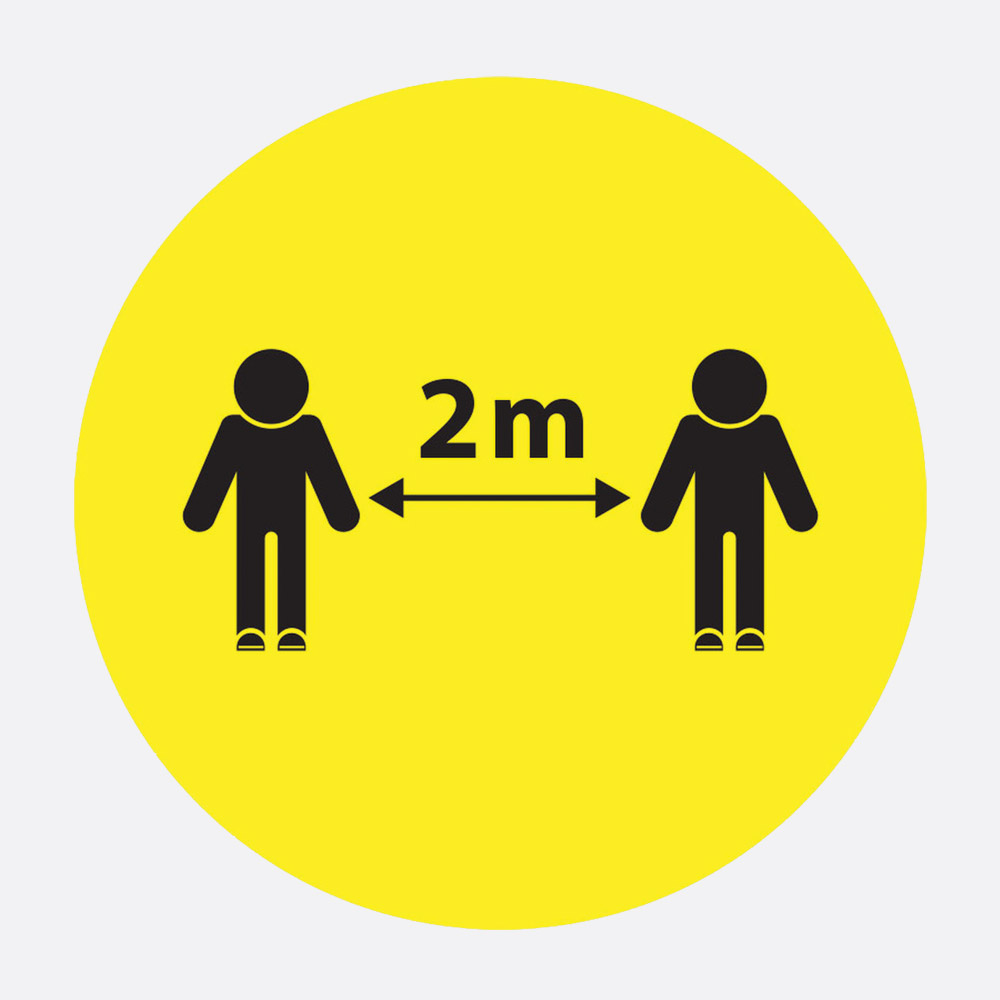 SOCIAL DISTANCING FLOOR STICKER People 2m apart graphics ...