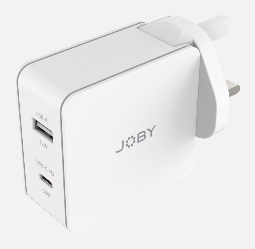 JOBY CHARGE AND SYNC CABLE USB-C to USB-C, PVC jacket, 60W PD, 3A, 2m, white