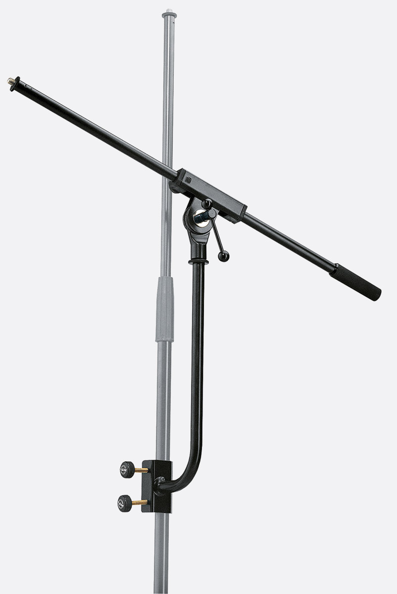 K&M 240/1 MICROPHONE BOOM ARM One-piece arm with clamp, T-bar lock