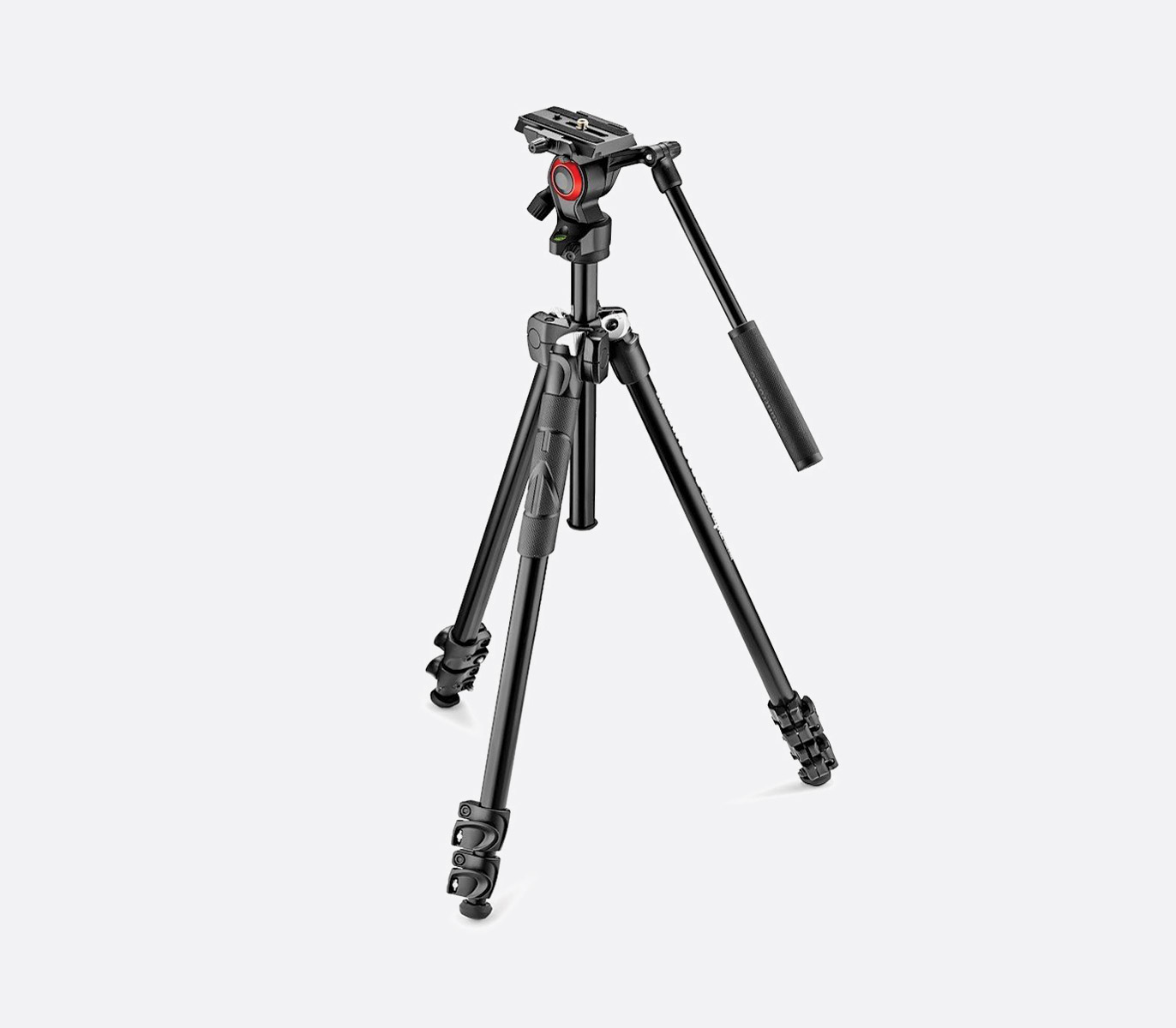 Manfrotto MVK500AM Lightweight Fluid Video System with Twin Legs and Middle Spreader Black 