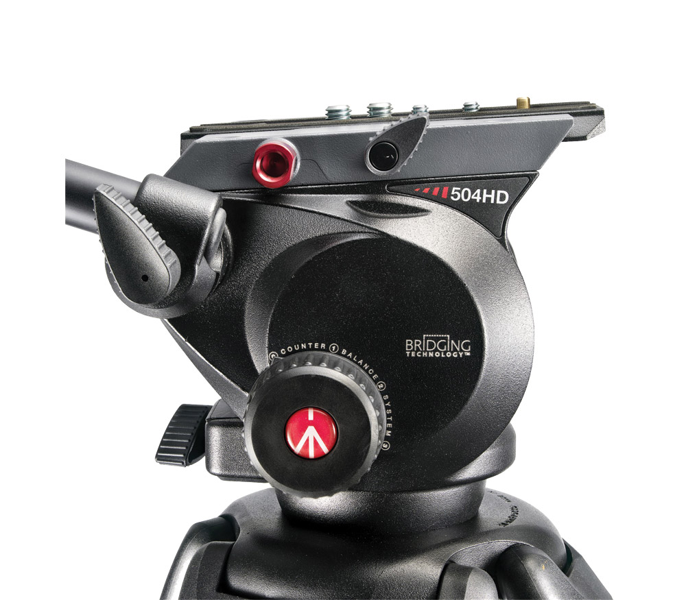 MANFROTTO 504HD VIDEO TRIPOD HEAD Fluid type, adjustable pan/tilt drag