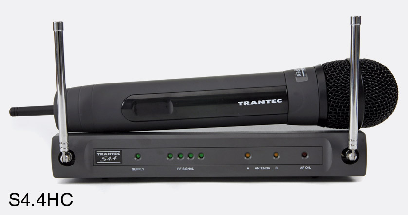 TRANTEC S4.4HC-EA-UK RADIOMIC SYSTEM, UHF, handheld, 4 frequency ...