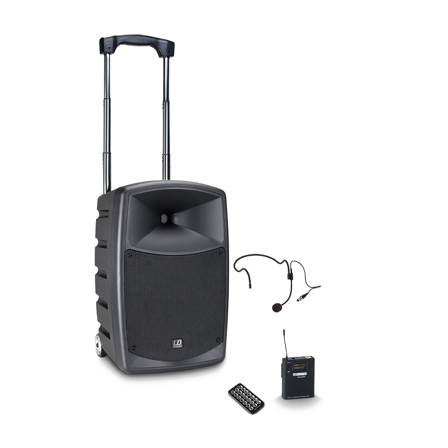 LD SYSTEMS ROADBUDDY 10 HS PORTABLE PA Battery or AC powered, bluetooth, 863-865MHz with headset mic
