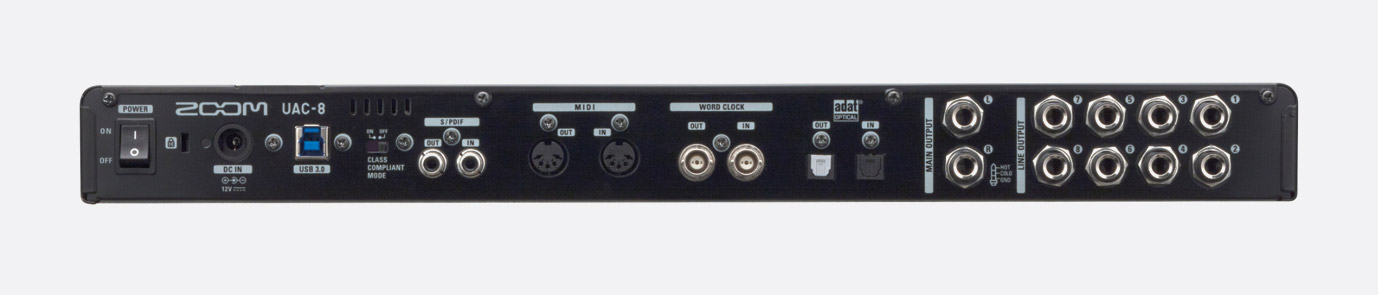 ZOOM UAC-8 USB AUDIO INTERFACE Rackmount, 18x20, mic/line in, line
