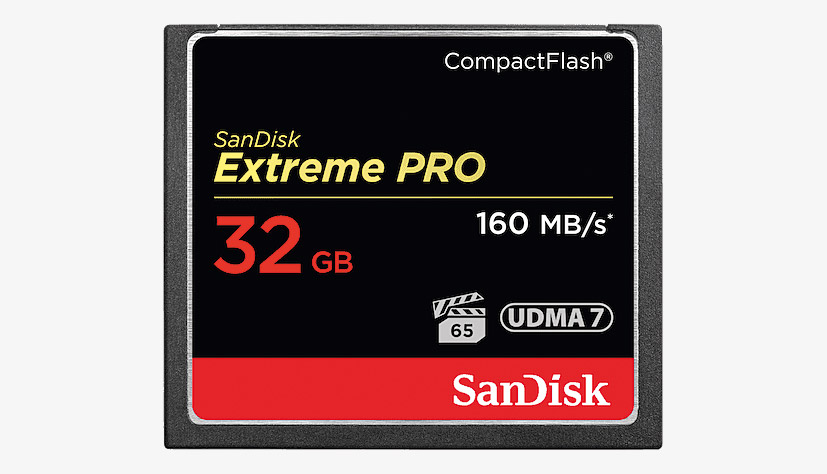 SANDISK SDCFXPS-032G-X46 EXTREME PRO 32GB COMPACT FLASH MEMORY CARD, 160MB/s