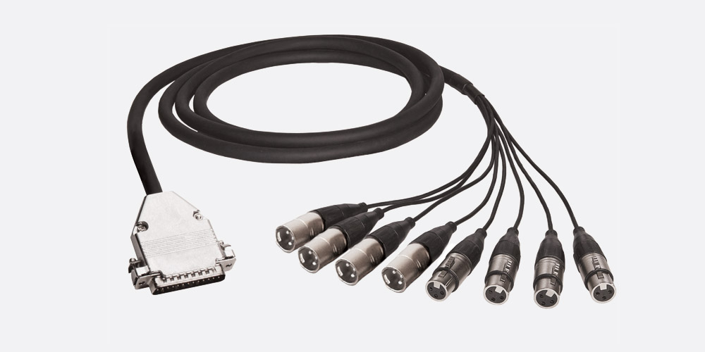 Tc Electronic Aes Ebu Cable For Clarity X 25 Pin D Sub To 4x 3 Pin Male Xlr And 4x 3pin Female Xlr