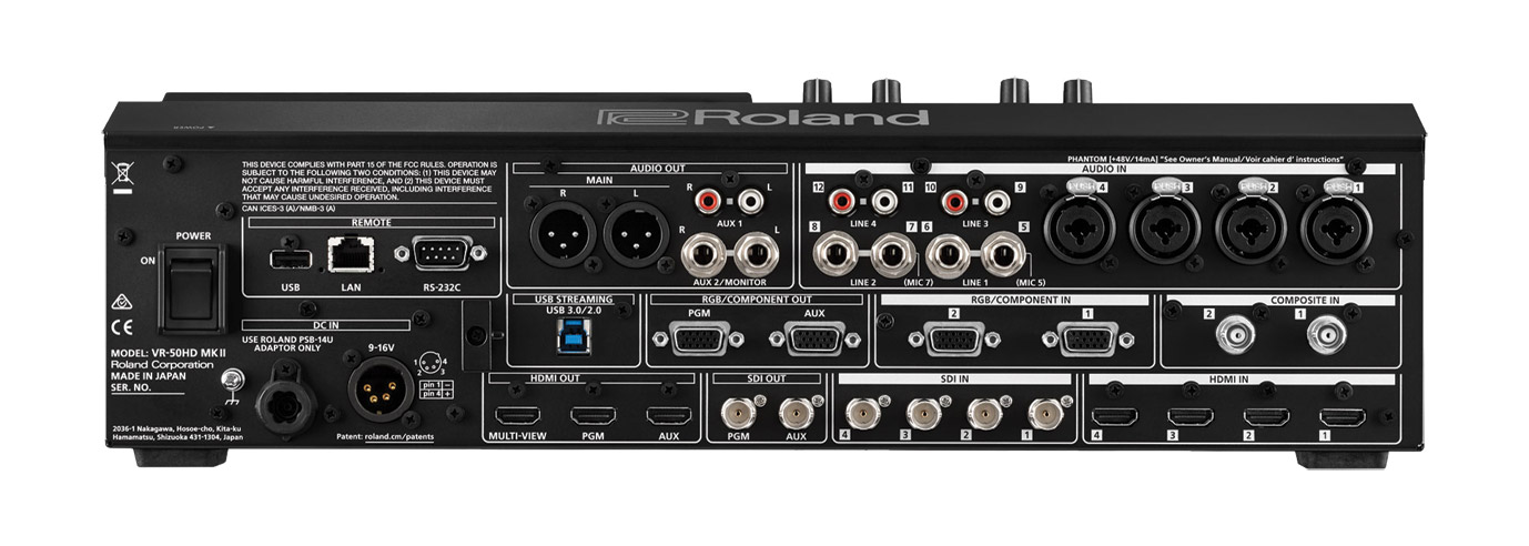 ROLAND VR50HD MKII AV MIXER Automixing, PTZ control, touchscreen