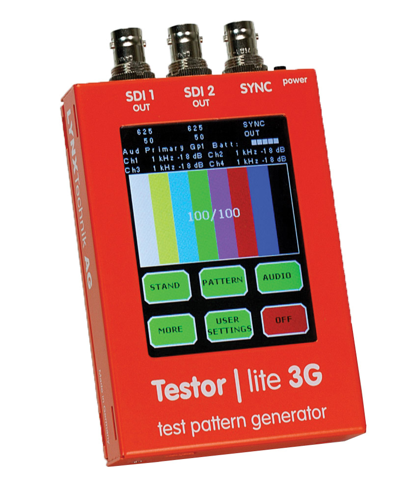Lynx Ptg 1802 Testor Lite 3g Pattern Generator Video And Audio 3g Hd Sd Sdi 2x Bnc Bnc Sync Out