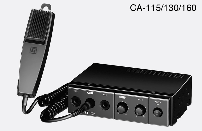 TOA CA-160 Mobile Mixer-Amplifier 12 VDC 60W 