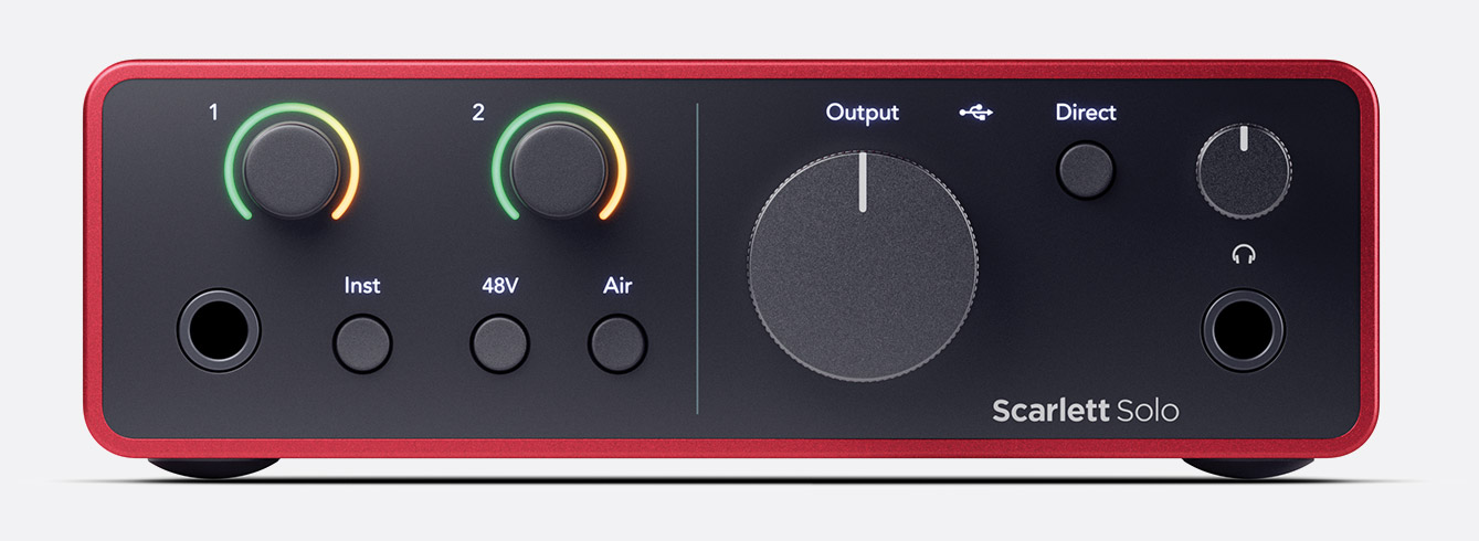FOCUSRITE SCARLETT SOLO 4TH GEN AUDIO INTERFACE 2x2, USB-C, 1x mic preamp FOCUSRITE SCARLETT SOLO 4TH GEN AUDIO INTERFACE 2x2, USB-C, 1x mic preamp