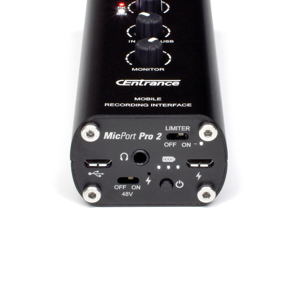 CENTRANCE MICPORT PRO 2L USB PREAMP With limiter, 48V phantom power, mic/line input