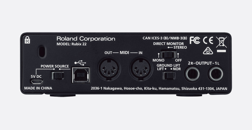 ROLAND RUBIX-22 USB AUDIO INTERFACE 2x2, mic/line in, phantom