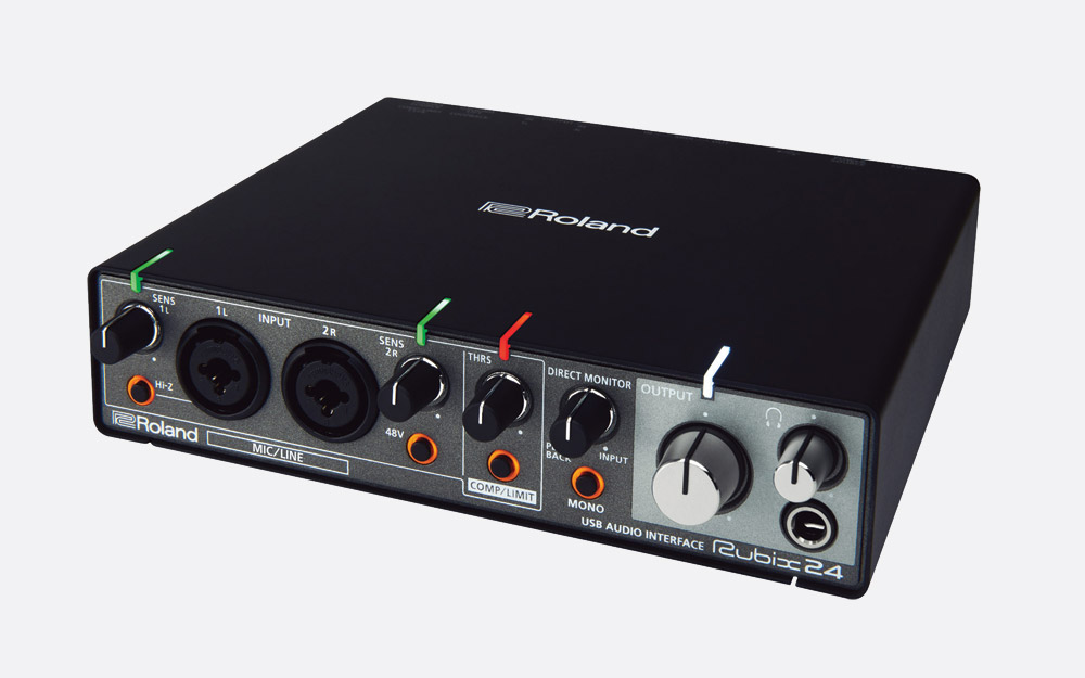 ROLAND RUBIX-24 USB AUDIO INTERFACE 2x4, mic/line in, phantom, MIDI I/O