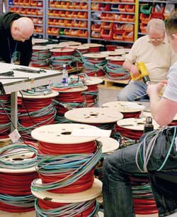 G20 cables being terminated by Canford wiremen