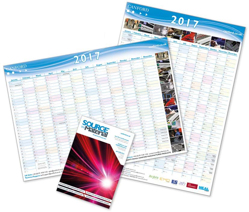 2017 Wallplanner and Source Material Magaizine 