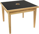 CANFORD ACOUSTIC TABLE Ash, square 1000mm, Black Magic