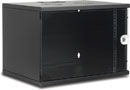 LANDE NETBOX SOHO WALL RACK CABINET 7U, 300d, with glass door, black, flat-packed