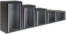 LANDE PROLINE PR12U6045-BL WALL RACK CABINET 12U, 450d, with glass door, black