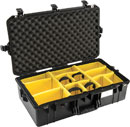PELI 1605PD AIR CASE With padded dividers, internal dimensions 660x356x213mm, black