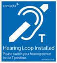 CONTACTA IL-SN01 SIGN Fixed hearing loop, blue/white, adhesive back